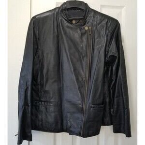 LNR By La Nouvelle Renaissance Biker Leather Jacket Size m black vintage